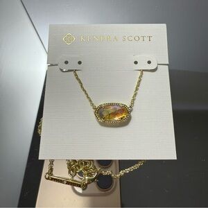 Kendra Scott Gold Necklace with Multicolor Stone